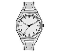 FANMIS Men's Anime-Inspired Fashion Sketch Wristwatch Minimalist Creative Wormhole Design Stylish and Durable Timepiece for Men's Sports Watch, C White