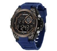 FANMIS Mens Fashion Military Multifunction Digital Watches 50M Water Resistant Electronic LED Backlight Sports Watch Unisex Outdoor Sport Watch, Z Blue, Digital