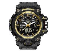 FANMIS Mens Fashion Military Multifunction Digital Watches 50M Water Resistant Electronic LED Backlight Sports Watch Unisex Outdoor Sport Watch, B Yellow, Sport watch
