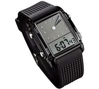 Fanmis Men's Rectangle Dial Sports Wrist Watch with Five Colors Optional LED Backlight Color Black