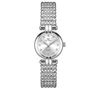 FANMIS Vintage Gold Petite Women's Bracelet Watch Elegant Design Dress Watches Luxury Updated Gold Waterproof Watch Minimalism Bracelet Watch with Tools Included, Silver, Classic