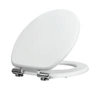 Fanmitrk Natural Solid Wood Toilet Seat-Plywood Wooden Toilet Seat,Soft Close with Metal Hinges,Easy to Clean (plywood2502)