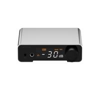 Fanmusic TOPPING DX1 II Gaming Enabled DAC & Headphone Amplifier with ES9039Q2M 3rd Gen Decoder Chip, XMOS XU-316 with Remote Control (Silver)