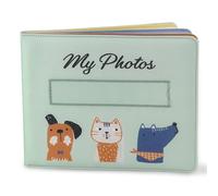 Fanna Baby's My First Photo Album with Cat and Dog Patterns, Soft Cloth Photo Album with Color Pages for 10 Pictures (4x6 inches)