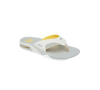 Fanning Flip Flops in Yellow, Grey & Grey