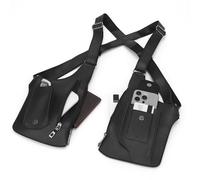 FANNING511 Double Shoulder Armpit Bag for Men Vest Bag Multi Pocket Underarm Pouch for Travel Outdoor Running cycling, Black, 6.7 inches (height for smartphone compartment)