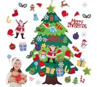 FANNITE Felt Christmas Tree Set for Kids, DIY Felt Christmas Tree with 32 Pieces Removable Hanging Christmas Tree, Home Door Wall Decoration Christmas Tree