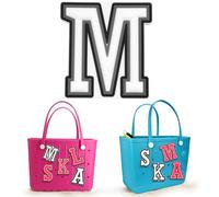 Fannobaby Bag Charms for Beach Bag Alphabet Letter L Accessories Charms Compatible with Beach Bag All Models, Insert Decorative Letter for Handbag Beach Tote Bag-Black