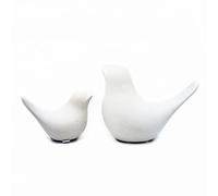 Fannuoncc Small Animal Birds Statues Home Decor Modern Style White Decorative Ornaments for Living Room, Bedroom,Cabinets, Office Desktop (2 Pack)