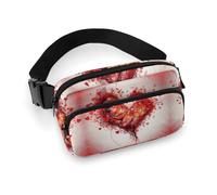 Fanny Pack Abstract Heart Printed Waist Cinching Bag Hip Bag Lightweight Belt Bag for Travel Sports Hiking Running, Abstract Heart, 7.9 X 5.1 in