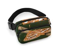 Fanny Pack Beautiful Moth Printed Waist Cinching Bag Hip Bag Lightweight Belt Bag for Travel Sports Hiking Running, Beautiful Moth, 7.9 X 5.1 in
