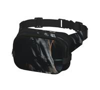 Fanny Pack Belt Bag for Men Women A Dark Horse Adjustable Waist Packs Bag Crossbody Bags for Travel, Black, One Size