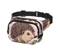 Fanny Pack Belt Bag for Men Women Cartoon hedgehog Adjustable Waist Packs Bag Crossbody Bags for Travel, Black, One Size