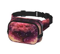 Fanny Pack Belt Bag for Men Women Colorful Heart Tree Adjustable Waist Packs Bag Crossbody Bags for Travel, Black, One Size