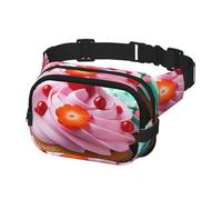 Fanny Pack Belt Bag for Men Women Cupcake Adjustable Waist Packs Bag Crossbody Bags for Travel, Black, One Size