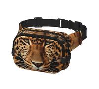 Fanny Pack Belt Bag for Men Women Depict a leopard Adjustable Waist Packs Bag Crossbody Bags for Travel, Black, One Size