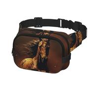 Fanny Pack Belt Bag for Men Women Flame Horse Adjustable Waist Packs Bag Crossbody Bags for Travel, Black, One Size