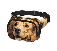 Fanny Pack Belt Bag for Men Women Golden Retriever Adjustable Waist Packs Bag Crossbody Bags for Travel, Black, One Size