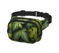 Fanny Pack Belt Bag for Men Women Green leaves and plants Adjustable Waist Packs Bag Crossbody Bags for Travel, Black, One Size