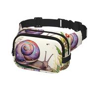 Fanny Pack Belt Bag for Men Women Lovely snail Adjustable Waist Packs Bag Crossbody Bags for Travel, Black, One Size