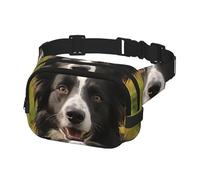 Fanny Pack Belt Bag for Men Women Mohado Border Collie Dog Adjustable Waist Packs Bag Crossbody Bags for Travel, Black, One Size