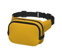 Fanny Pack Belt Bag for Men Women Mustard Yellow Adjustable Waist Packs Bag Crossbody Bags for Travel, Black, One Size