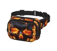 Fanny Pack Belt Bag for Men Women Shattering of skull Adjustable Waist Packs Bag Crossbody Bags for Travel, Black, One Size