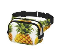 Fanny Pack Belt Bag for Men Women Yellow pineapple Adjustable Waist Packs Bag Crossbody Bags for Travel, Black, One Size