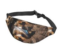 Fanny Pack Belt Bag for Women Men Adjustable Waist Pack Bag A little Yorkshire terrier Crossbody Bags for Travel, Black, One Size