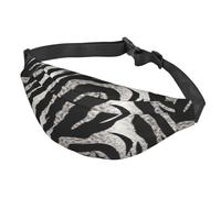 Fanny Pack Belt Bag for Women Men Adjustable Waist Pack Bag Black and white zebra print Crossbody Bags for Travel, Black, One Size
