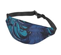 Fanny Pack Belt Bag for Women Men Adjustable Waist Pack Bag Blue octopus tentacles illustration Crossbody Bags for Travel, Black, One Size, Black, One Size