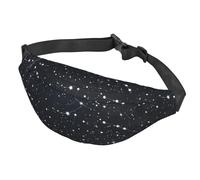 Fanny Pack Belt Bag for Women Men Adjustable Waist Pack Bag Constellations and stars pattern Crossbody Bags for Travel, Black, One Size