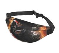 Fanny Pack Belt Bag for Women Men Adjustable Waist Pack Bag Cool American Football Crossbody Bags for Travel, Black, One Size