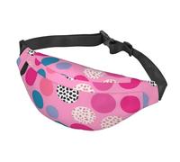 Fanny Pack Belt Bag for Women Men Adjustable Waist Pack Bag Crazy polka dots Crossbody Bags for Travel, Black, One Size