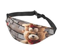 Fanny Pack Belt Bag for Women Men Adjustable Waist Pack Bag Cute Bear Valentine Gift Crossbody Bags for Travel, Black, One Size