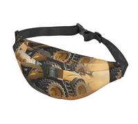 Fanny Pack Belt Bag for Women Men Adjustable Waist Pack Bag Farm Tractor Harvest Crossbody Bags for Travel, Black, One Size
