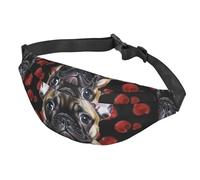 Fanny Pack Belt Bag for Women Men Adjustable Waist Pack Bag French Bulldog Holding Crossbody Bags for Travel, Black, One Size