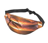 Fanny Pack Belt Bag for Women Men Adjustable Waist Pack Bag Palm Tree Sunset Beach Crossbody Bags for Travel, Black, One Size