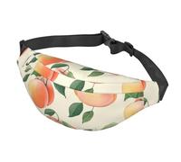 Fanny Pack Belt Bag for Women Men Adjustable Waist Pack Bag Peach Crossbody Bags for Travel, Black, One Size
