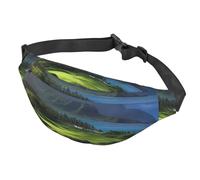 Fanny Pack Belt Bag for Women Men Adjustable Waist Pack Bag Scenic Hawaii Golf Tropical Crossbody Bags for Travel, Black, One Size