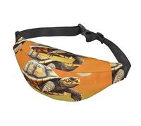 Fanny Pack Belt Bag for Women Men Adjustable Waist Pack Bag Tortoise Turtle Jumping Crossbody Bags for Travel, Black, One Size