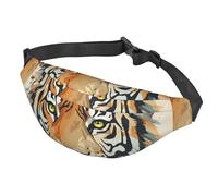 Fanny Pack Belt Bag for Women Men Adjustable Waist Pack Bag Year of the Tiger Face Crossbody Bags for Travel, Black, One Size