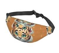 Fanny Pack Belt Bag for Women Men Adjustable Waist Pack Bag Year of the Tiger Funny Tiger Crossbody Bags for Travel, Black, One Size