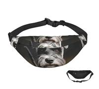 Fanny Pack Belt Bag for Women Men Waterproof Waist Pack Animal Schnauzer Dog Waist Bag with Adjustable Strap
