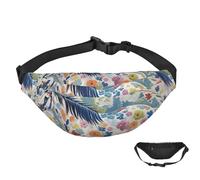 Fanny Pack Belt Bag for Women Men Waterproof Waist Pack Animals Embroidery Paintings Horses Waist Bag with Adjustable Strap