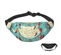 Fanny Pack Belt Bag for Women Men Waterproof Waist Pack Catch Dream Net Waist Bag with Adjustable Strap
