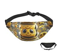 Fanny Pack Belt Bag for Women Men Waterproof Waist Pack Cute Bees Honey Waist Bag with Adjustable Strap