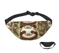 Fanny Pack Belt Bag for Women Men Waterproof Waist Pack Cute Cartoon Sloth Waist Bag with Adjustable Strap