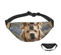 Fanny Pack Belt Bag for Women Men Waterproof Waist Pack Golden Retrievers Waist Bag with Adjustable Strap