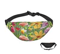 Fanny Pack Belt Bag for Women Men Waterproof Waist Pack Spring Flowers Waist Bag with Adjustable Strap